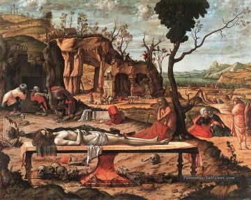 christ mort soutenu deux anges Tableau Peinture - Le Christ mort Vittore Carpaccio